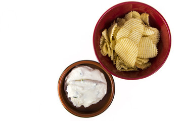 Potato Chips and Onion Dip