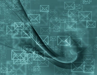Abstract design of mail envelopes