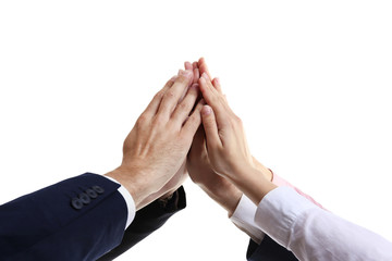 Obraz premium Business people hands. Teamwork concept