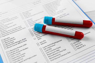 Fototapeta premium Blood test. Health care concept