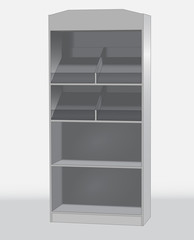 Sales shelf cabinet gray on a white background Isometric