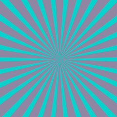 Violet and blue sunburst with ray of light. Template background. Flat design.