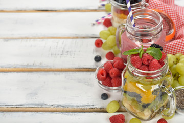 Fruit salad in a jar