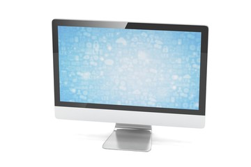 Modern Screen Monitor. 3d rendering.