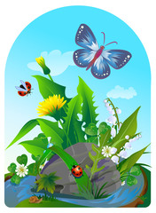 3vector summer illustration  insect 2