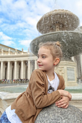 Young girl visits the Vatican