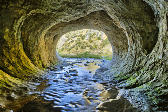 Underground river in Cave Stream Scenic Reserve