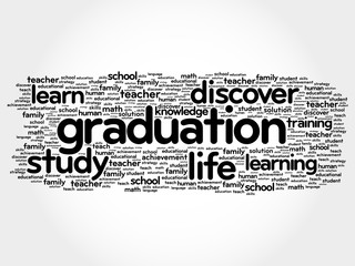 GRADUATION word cloud collage, education concept background
