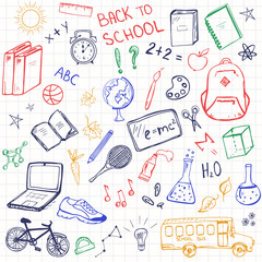 Set of  school related elements