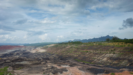 open pit lignite mine at mae-moh Lampang Thailand