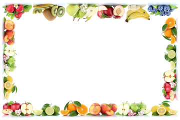 Früchte Apfel Orange Äpfel Orangen Obst Rahmen Textfreiraum Co