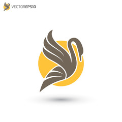 Swan Flying Logo