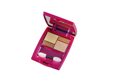 Makeup colorful eyeshadow  palettes isolated on white background