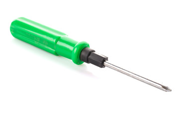 green screwdriver  isolated
