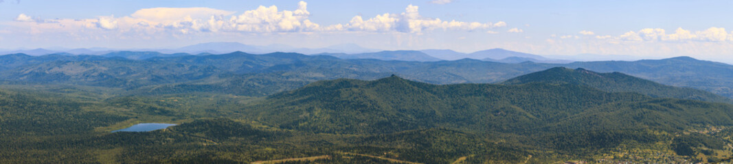 Panorama view from the top of mountain