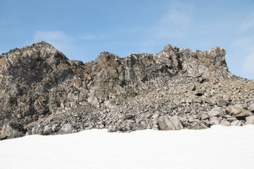 Landscape and snow mountain at the Antarctica