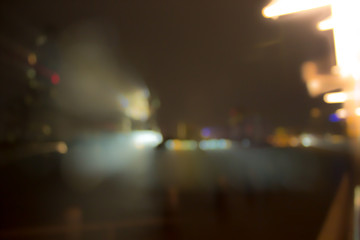 Night Blurry Bokeh City And Street Lights  Background, Hipster style