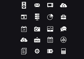 Icons design tample . Mixed media