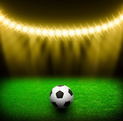 Soccer ball on stadium
