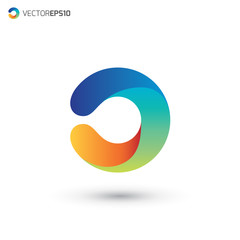 Fototapeta na wymiar Swirl Circle Colorful Logo