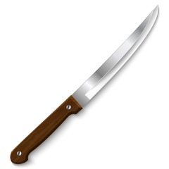Knife on a white background