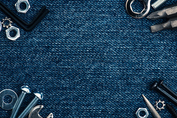 Naklejka premium DIYイメージ,たくさんの工具