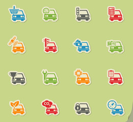 car service icon set