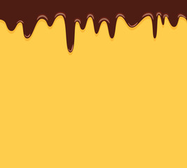 Seamless repeatable melted brown chocolate flow down