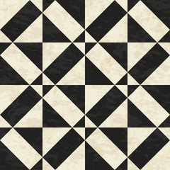 Antique geometric floor pattern, abstract seamless vector illustration with texture