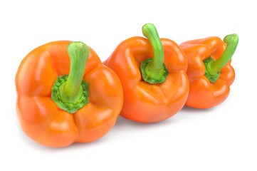 Sweet red pepper isolated on white background cutout