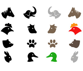 Animals silhouette vector