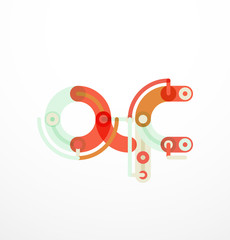 Linear initial letters, logo branding concept