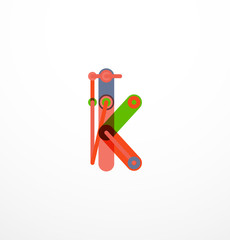 Abstract line design letter logo