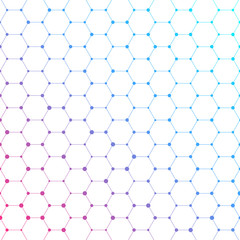 Naklejka premium Connection structure. Molecule of DNA and neurons. Abstract background. Medicine, science technology. Vector illustration for your design.