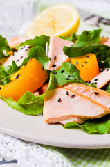Salad with salmon