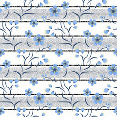 Seamless floral pattern background, flowers ornament wallpaper textile Illustration,striped