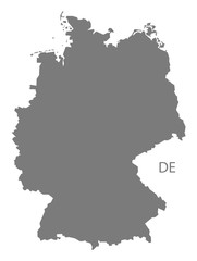 Germany Map grey