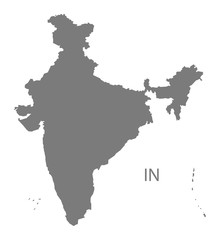 India Map grey