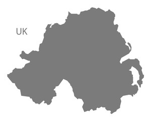 Northern Ireland Map grey