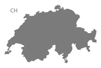 Switzerland Map grey
