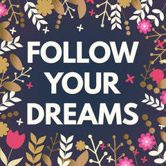follow your dreams card