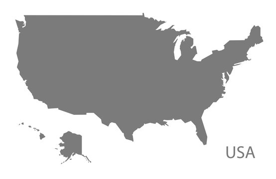USA Map grey