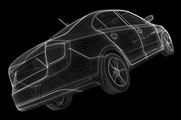 Fototapeta na wymiar Car taxi , 3D model