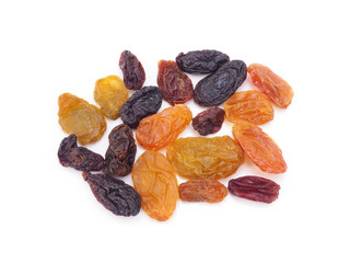 Close up dried raisins