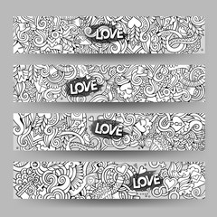Graphics vector hand-drawn Love and Valentines Doodle.