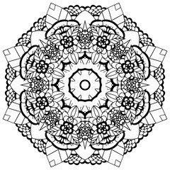 Mandala. Ethnic decorative elements. Hand drawn background.