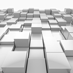 3D rendering of cube abstract background