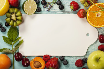 Mix of fresh berries and fruits