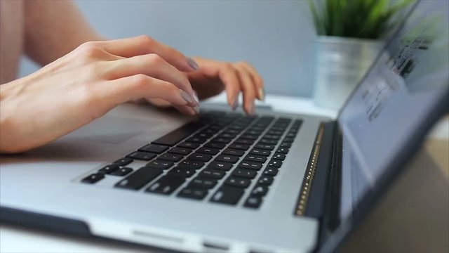 Woman working with laptop