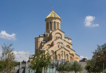 Fototapeta na wymiar The Holy Trinity Cathedral of Tbilisi.The Republic Of Georgia